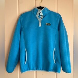 L.L. Bean Womens Aqua Zip-Up Sweater